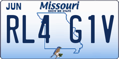 MO license plate RL4G1V
