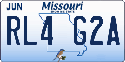 MO license plate RL4G2A
