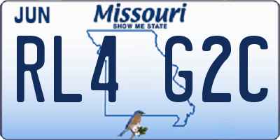 MO license plate RL4G2C