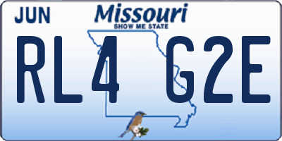 MO license plate RL4G2E