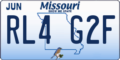 MO license plate RL4G2F