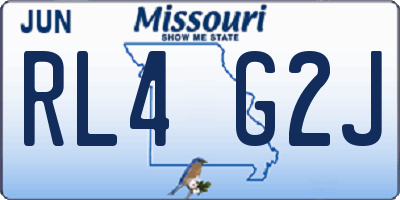MO license plate RL4G2J