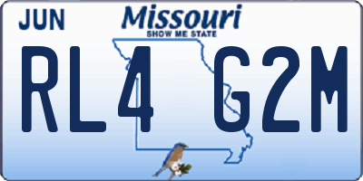 MO license plate RL4G2M