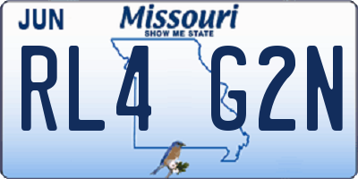 MO license plate RL4G2N