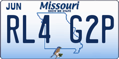 MO license plate RL4G2P