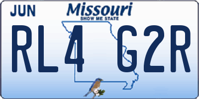 MO license plate RL4G2R