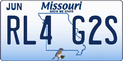 MO license plate RL4G2S