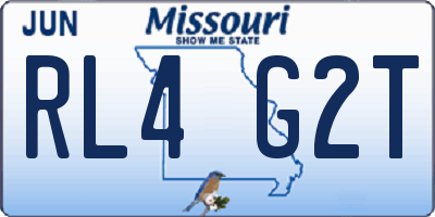 MO license plate RL4G2T