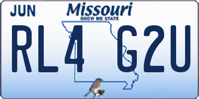 MO license plate RL4G2U