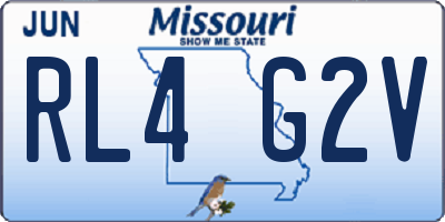 MO license plate RL4G2V