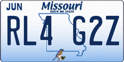 MO license plate RL4G2Z