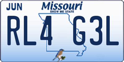 MO license plate RL4G3L
