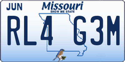 MO license plate RL4G3M