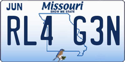 MO license plate RL4G3N