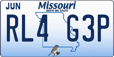 MO license plate RL4G3P