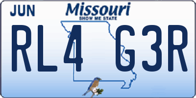MO license plate RL4G3R