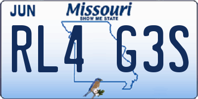 MO license plate RL4G3S