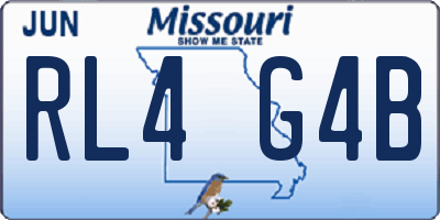 MO license plate RL4G4B