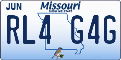 MO license plate RL4G4G