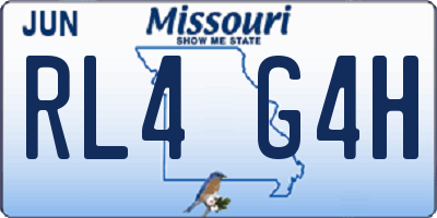 MO license plate RL4G4H
