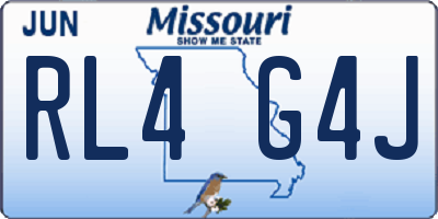 MO license plate RL4G4J