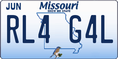 MO license plate RL4G4L