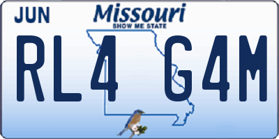 MO license plate RL4G4M