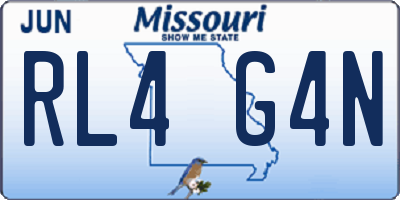 MO license plate RL4G4N