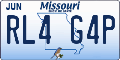 MO license plate RL4G4P