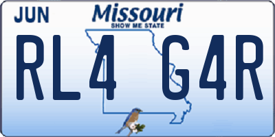 MO license plate RL4G4R