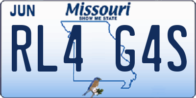 MO license plate RL4G4S