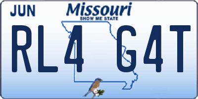 MO license plate RL4G4T