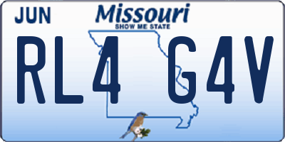 MO license plate RL4G4V