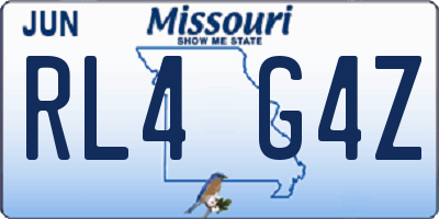 MO license plate RL4G4Z