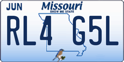 MO license plate RL4G5L
