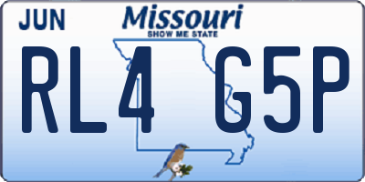 MO license plate RL4G5P