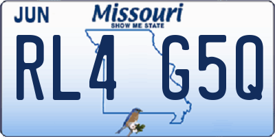 MO license plate RL4G5Q
