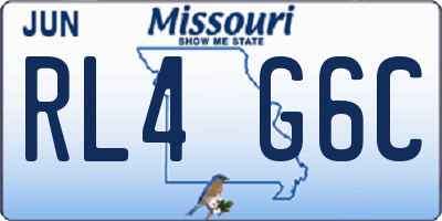 MO license plate RL4G6C