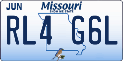 MO license plate RL4G6L
