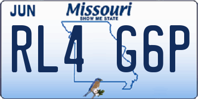 MO license plate RL4G6P