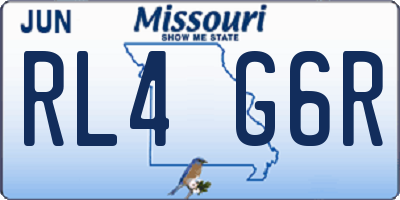 MO license plate RL4G6R