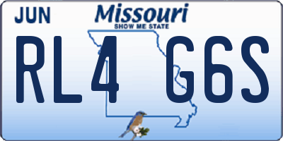 MO license plate RL4G6S