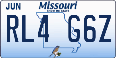 MO license plate RL4G6Z