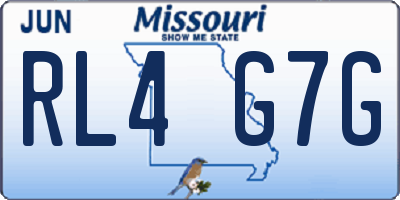 MO license plate RL4G7G