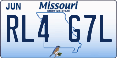 MO license plate RL4G7L