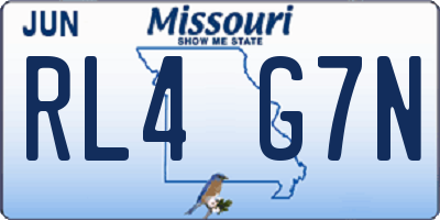 MO license plate RL4G7N