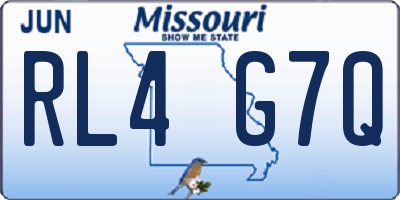 MO license plate RL4G7Q