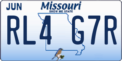 MO license plate RL4G7R