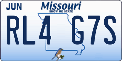 MO license plate RL4G7S