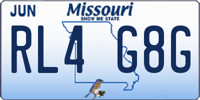 MO license plate RL4G8G